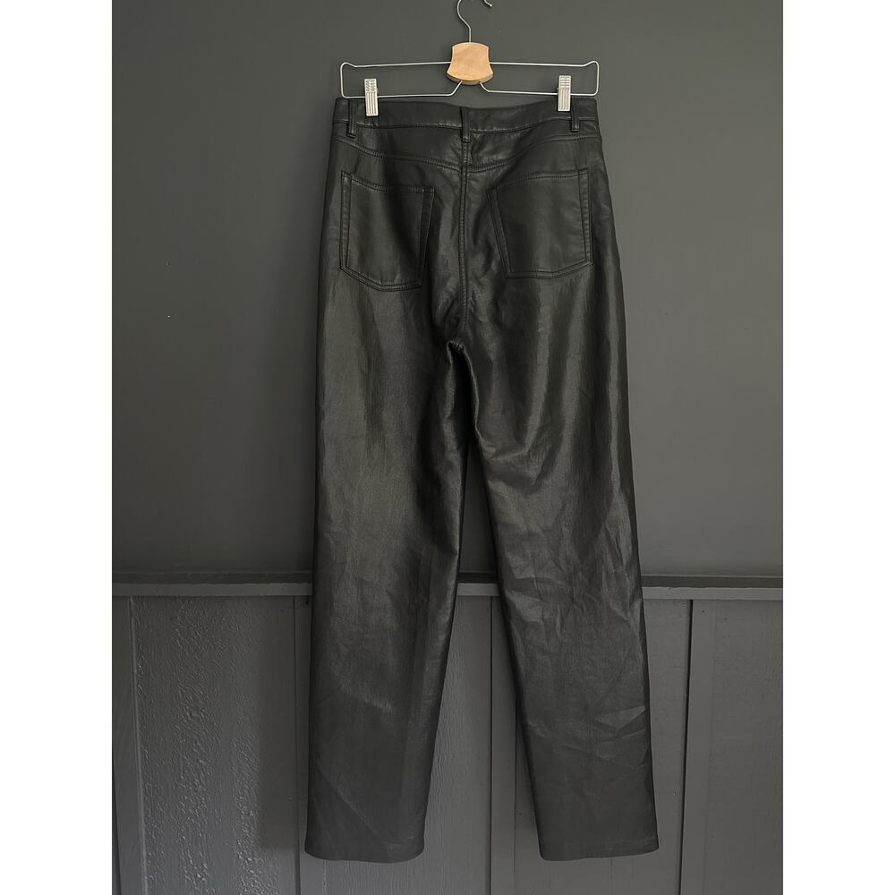 Aritzia Wilfred The Melina Black Vegan Leather Straight Leg Pant Size 10 - Picture 7 of 12